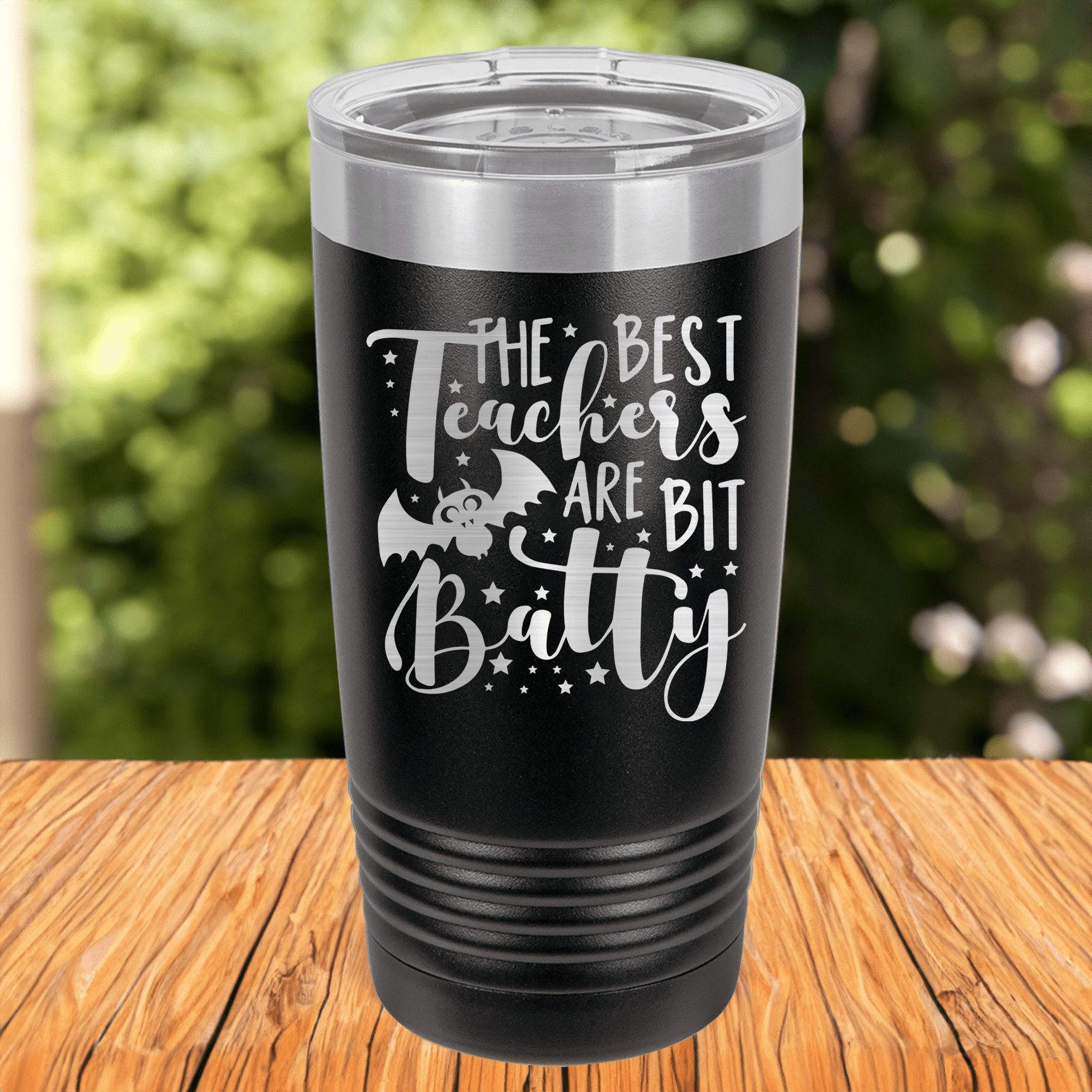 Funny Teachers Are Batty Ringed Tumbler