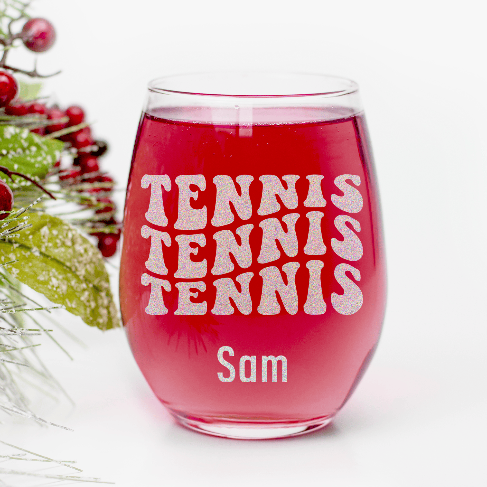 Tennis All Day Stemless Wine Glass