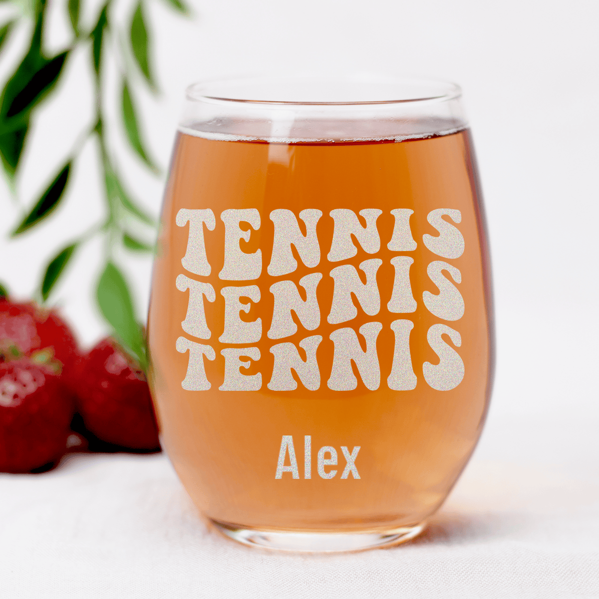 Tennis All Day Stemless Wine Glass