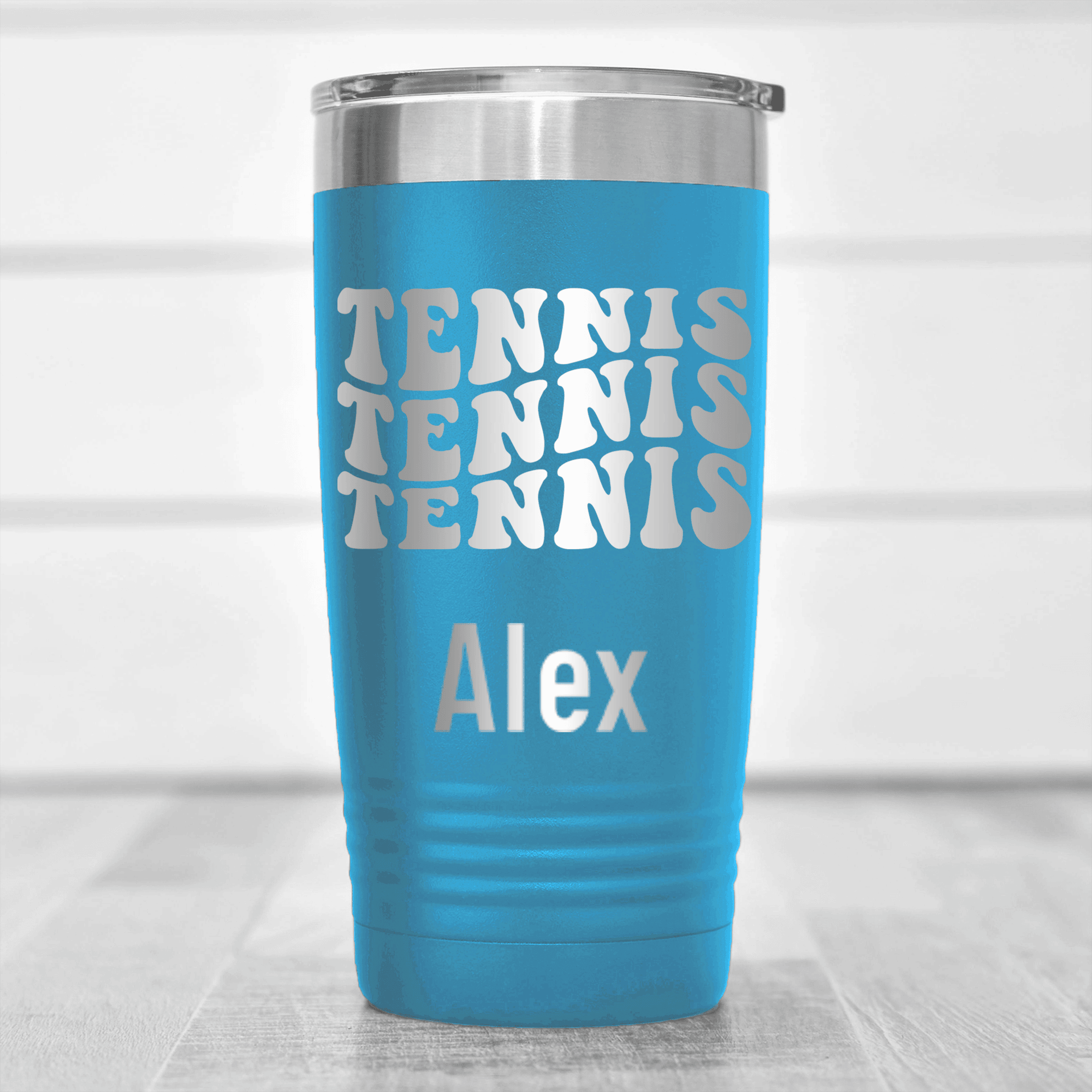 Light Blue Tennis For Her Tumbler With Tennis All Day Design