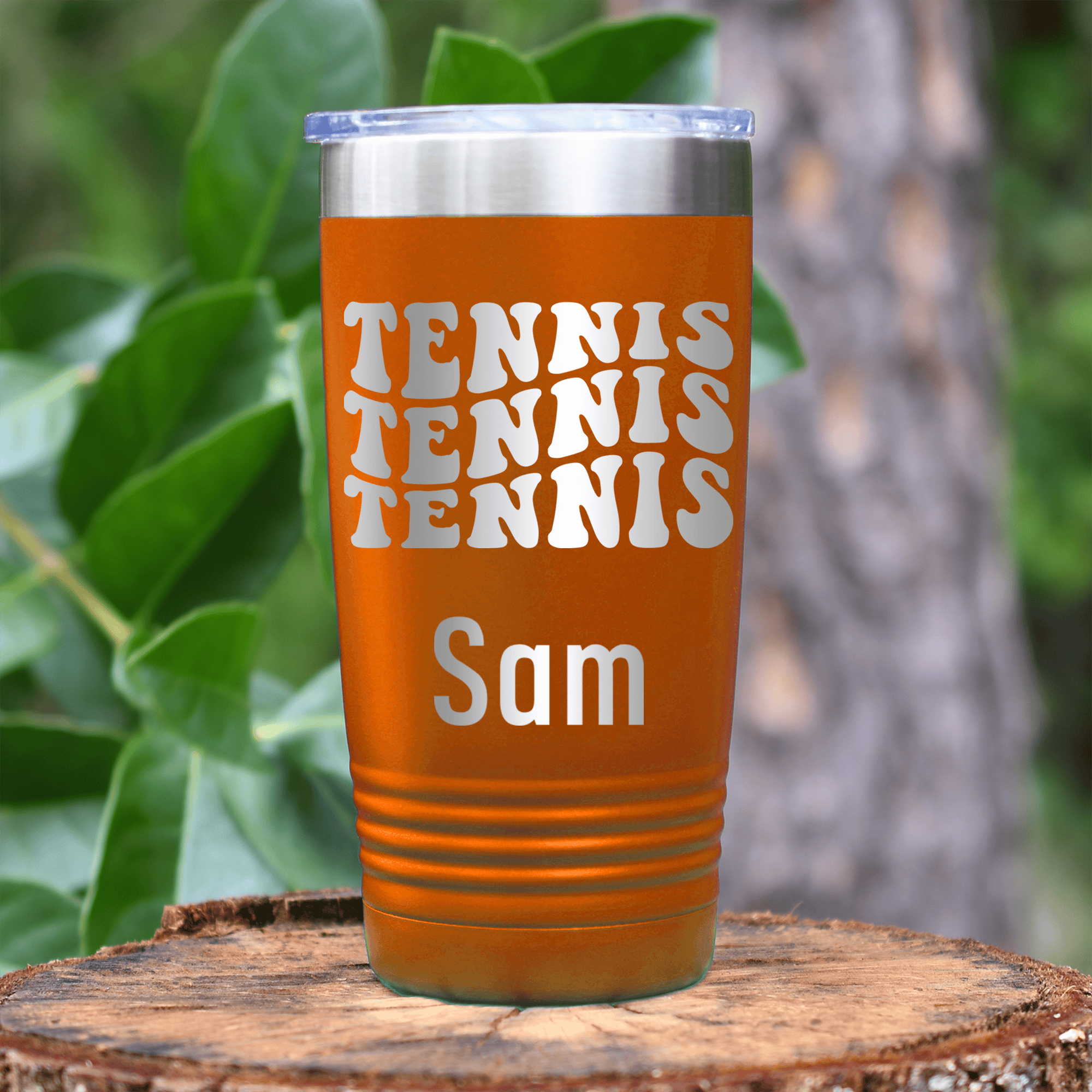 Orange Tennis For Her Tumbler With Tennis All Day Design