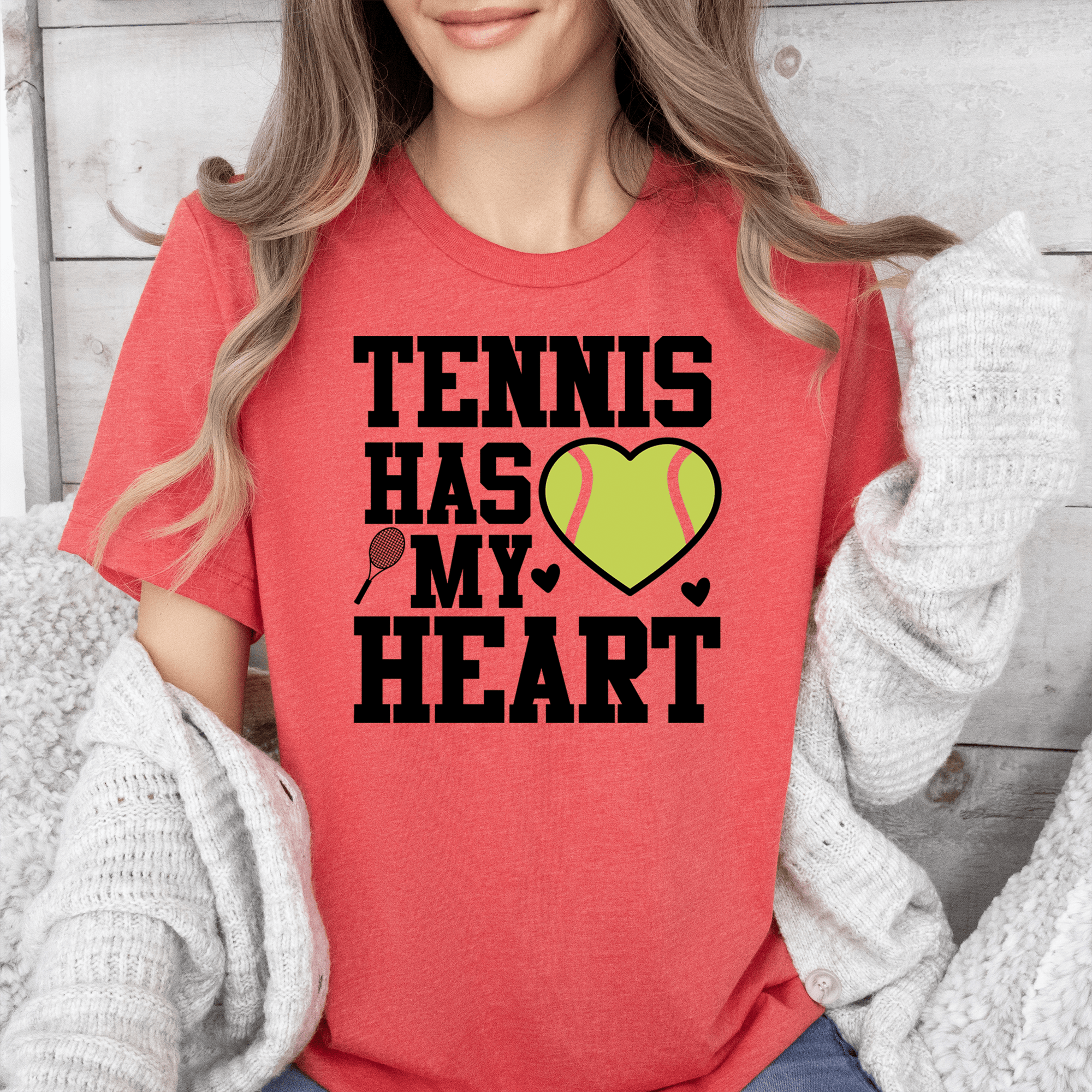 Tennis Has My Heart Womens T Shirt