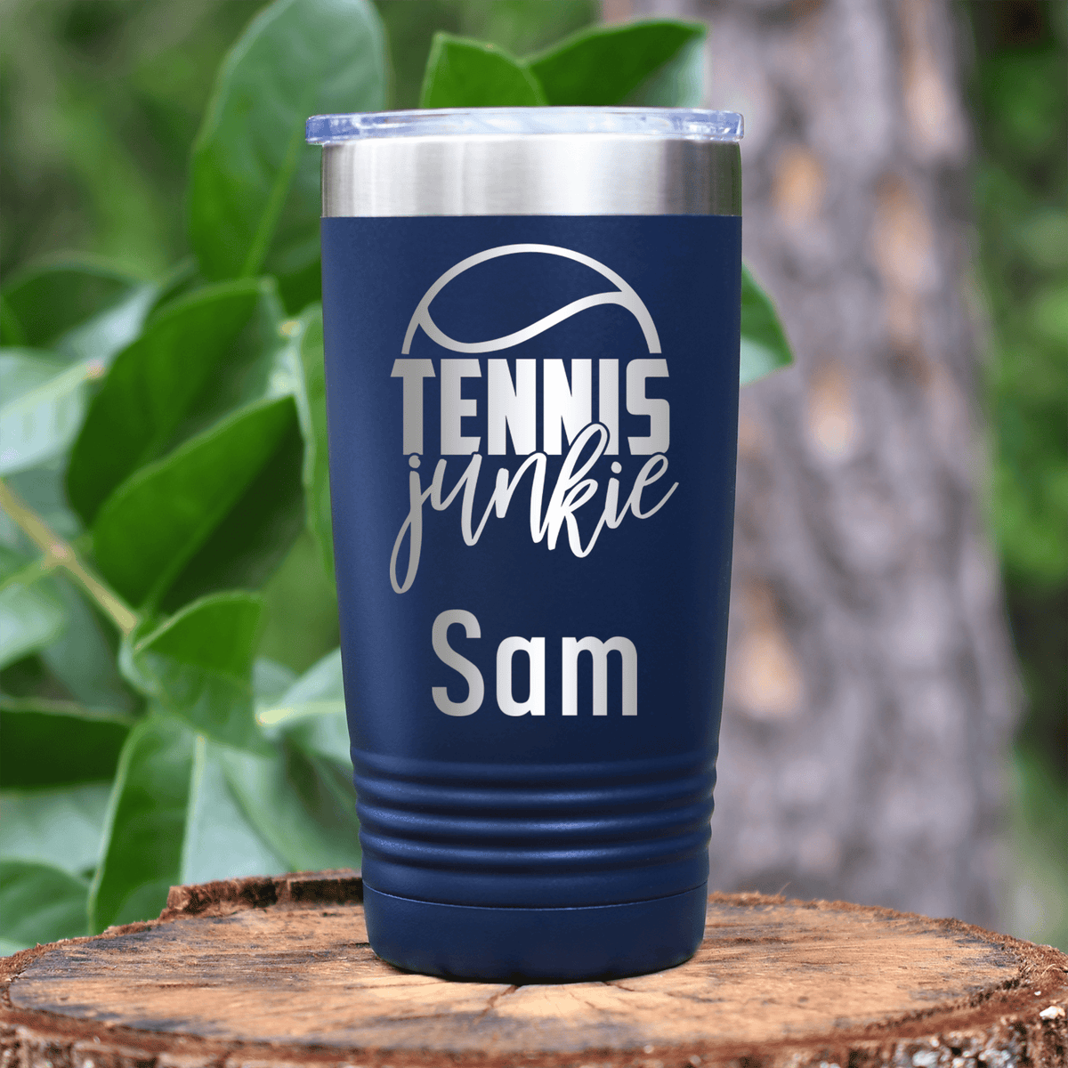 Navy Tennis For Her Tumbler With Tennis Junkie Design