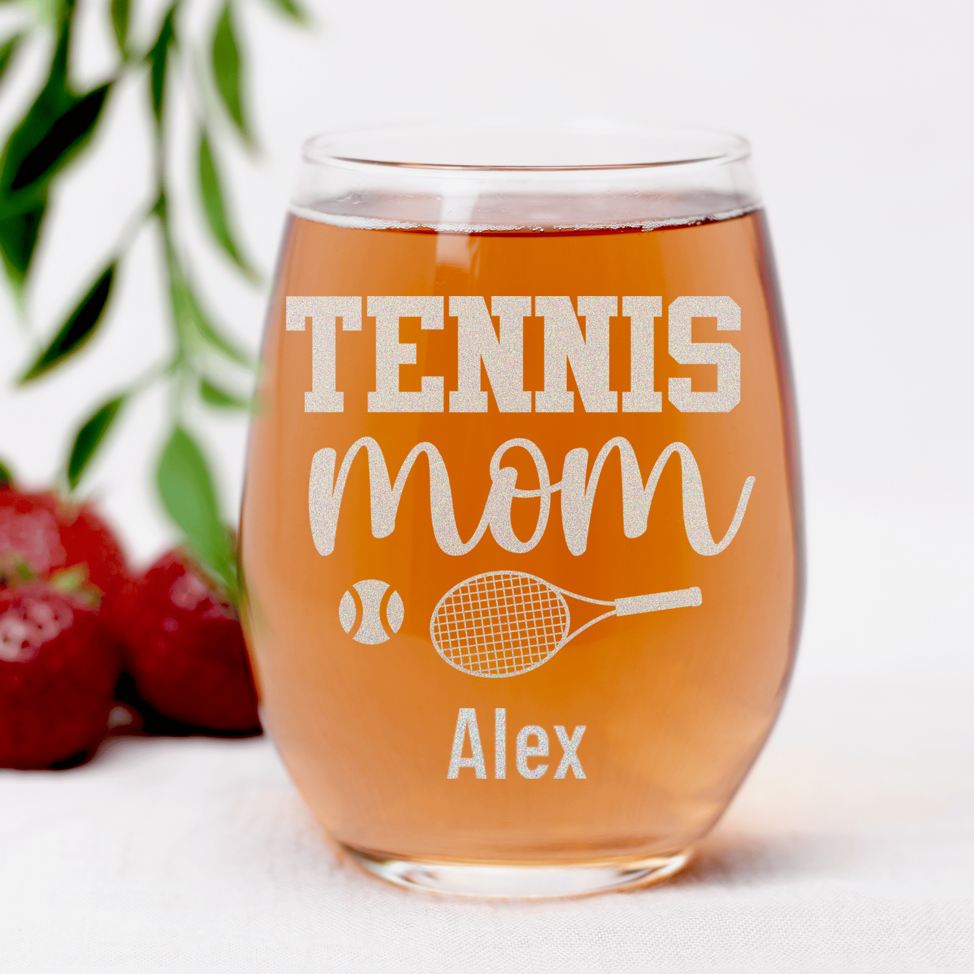 Tennis Mom Stemless Wine Glass