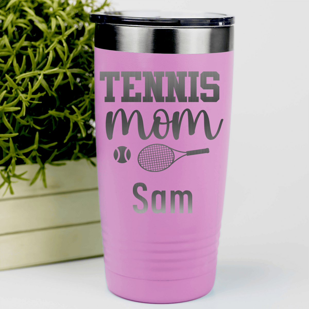 Pink Tennis For Her Tumbler With Tennis Mom Design