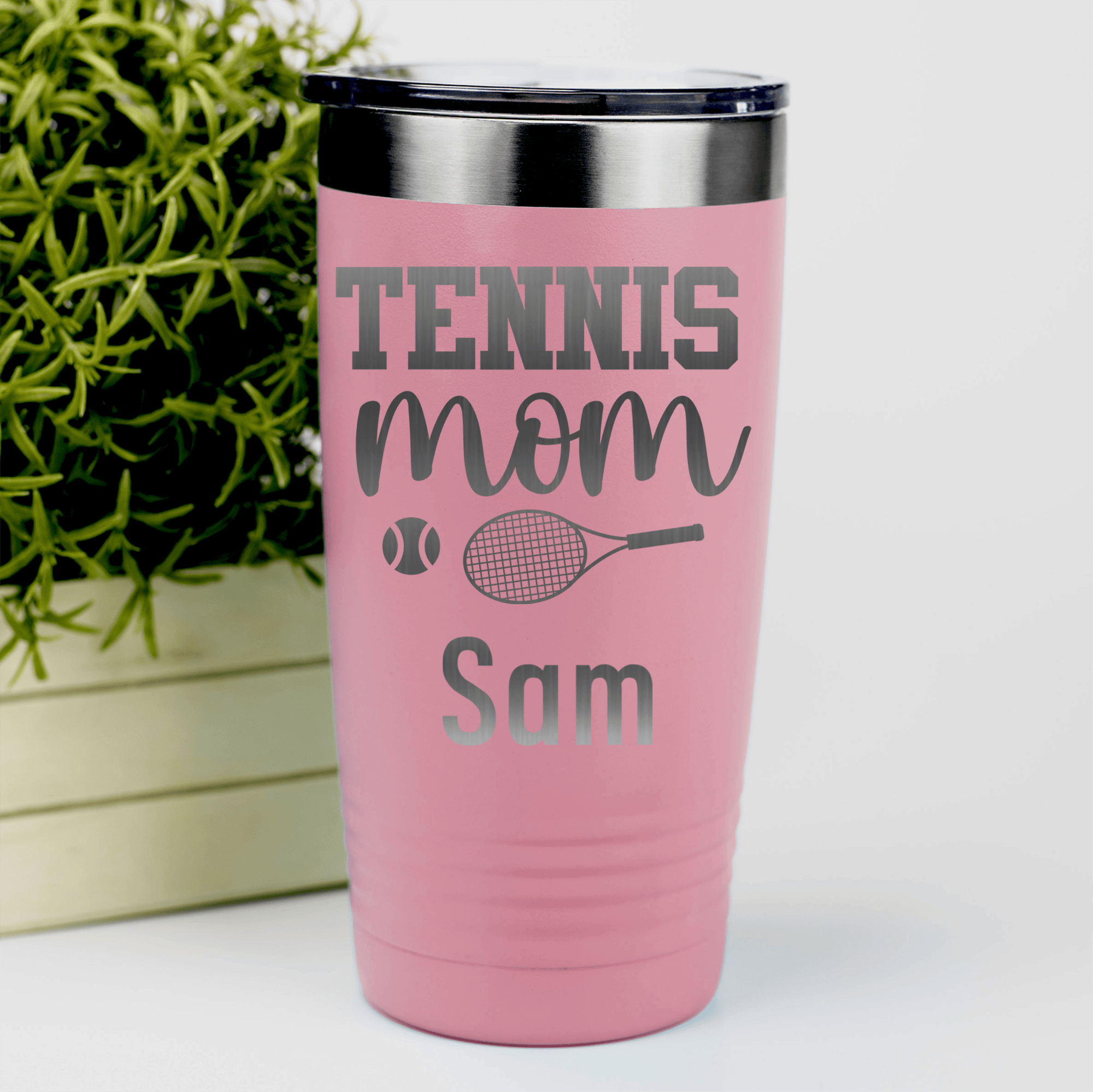 Salmon Tennis For Her Tumbler With Tennis Mom Design