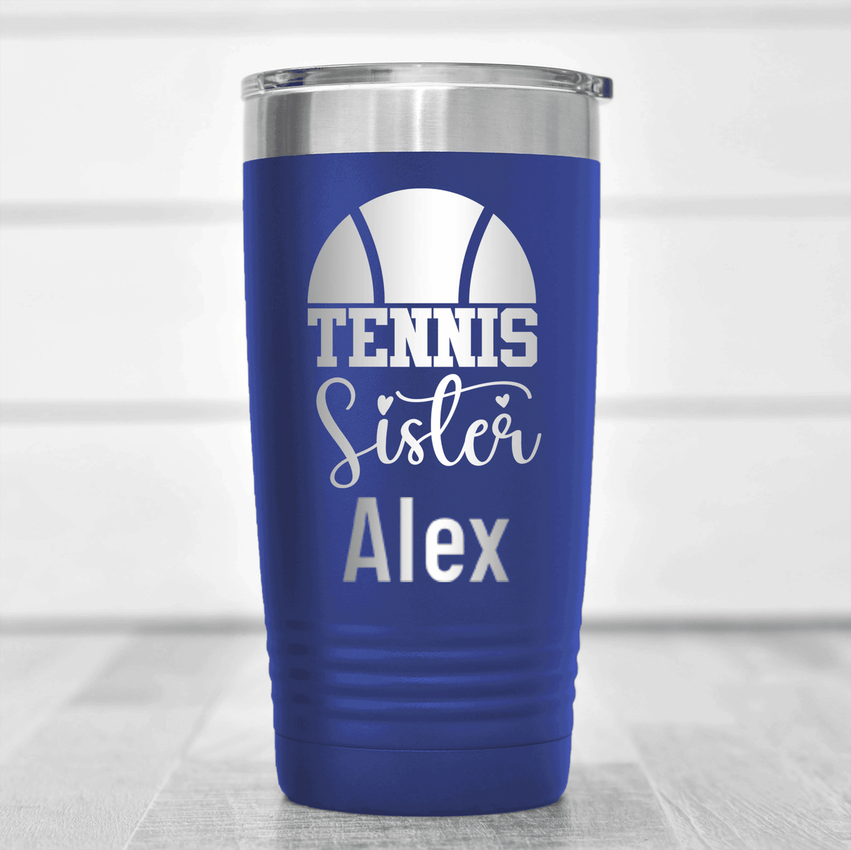 Blue Tennis For Her Tumbler With Tennis Sister Design