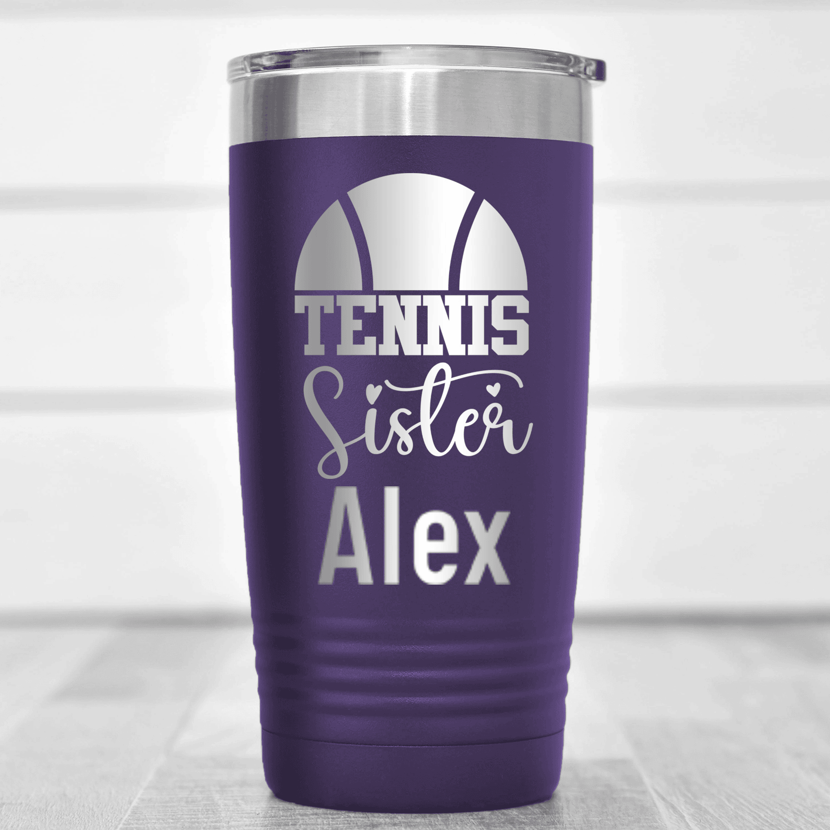 Purple Tennis For Her Tumbler With Tennis Sister Design