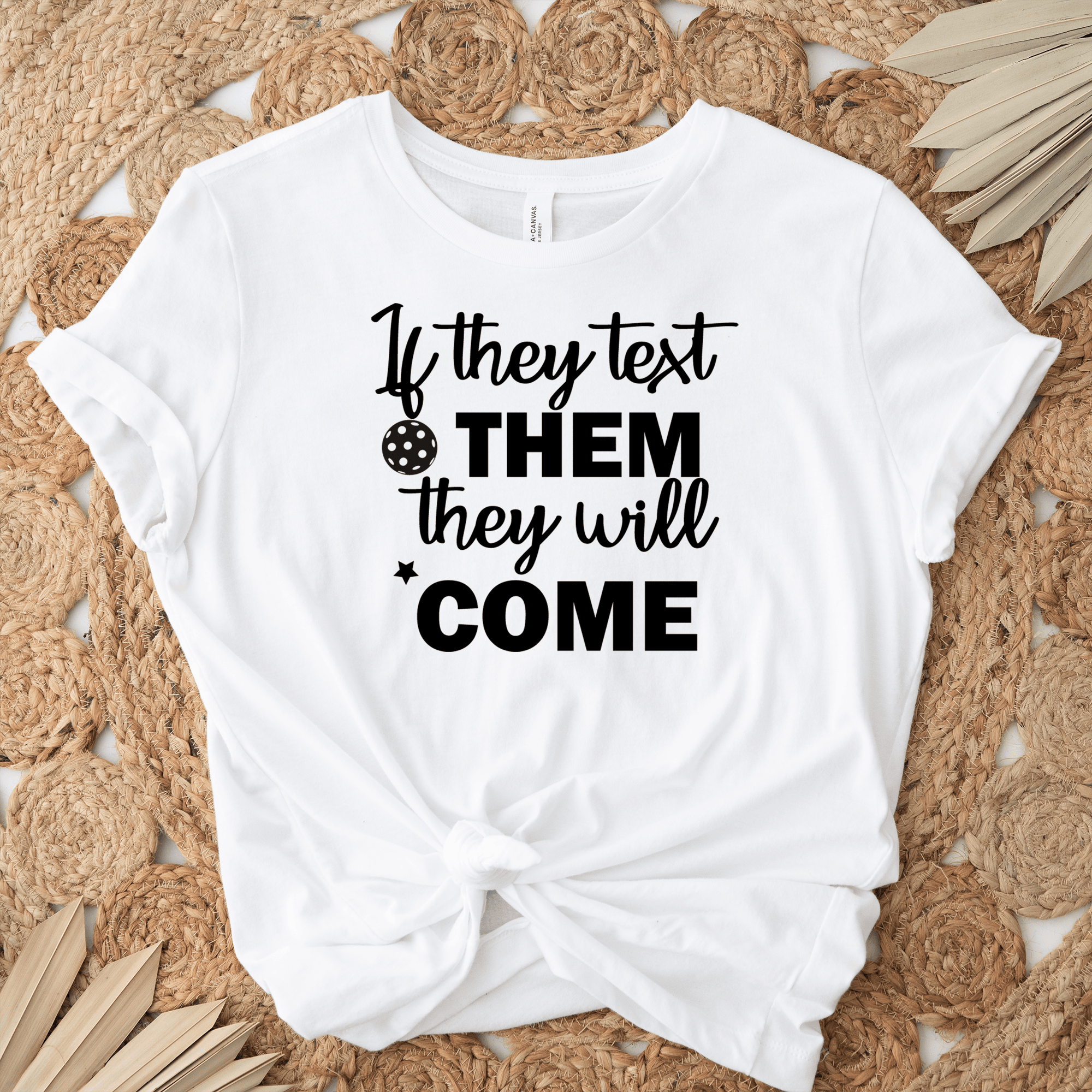 Womens White T Shirt with Text-Pickle design