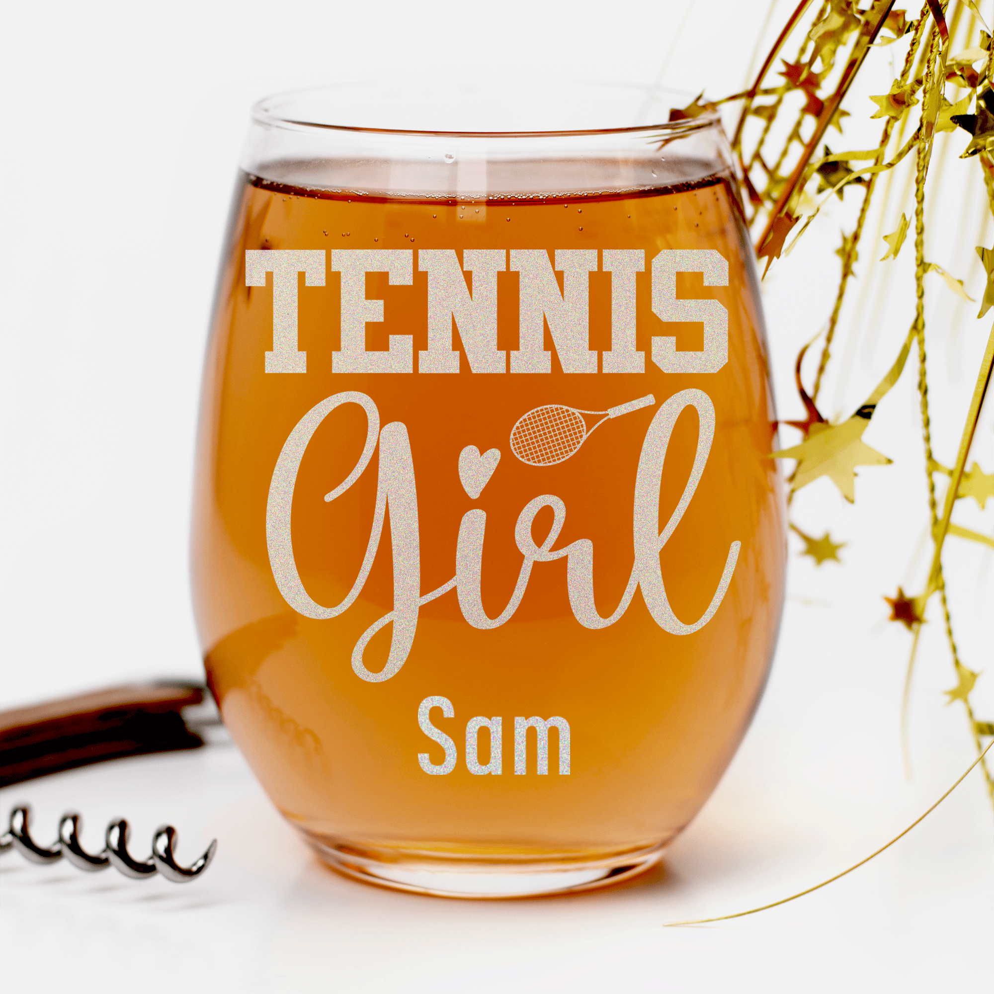 That Tennis Girl Stemless Wine Glass