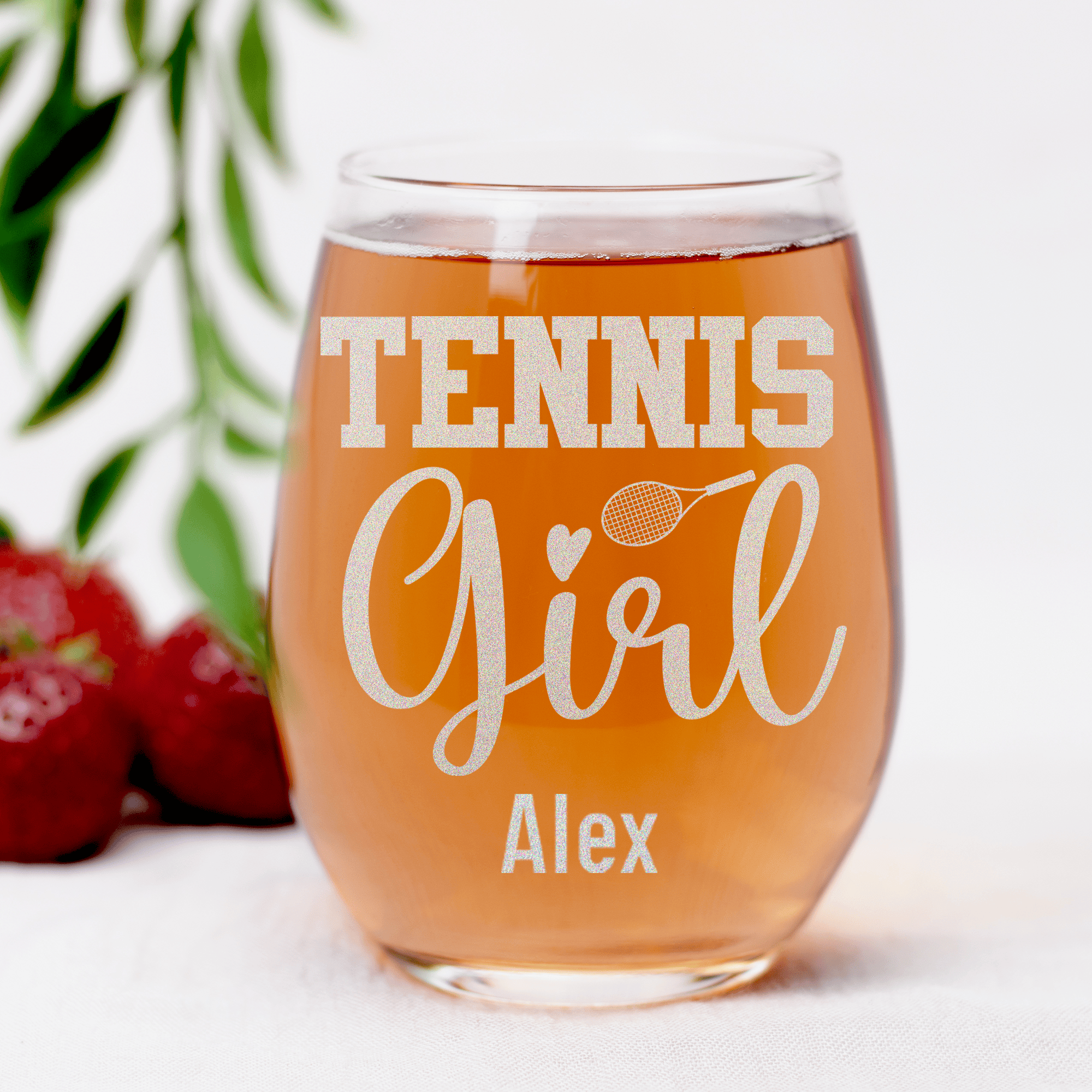 That Tennis Girl Stemless Wine Glass