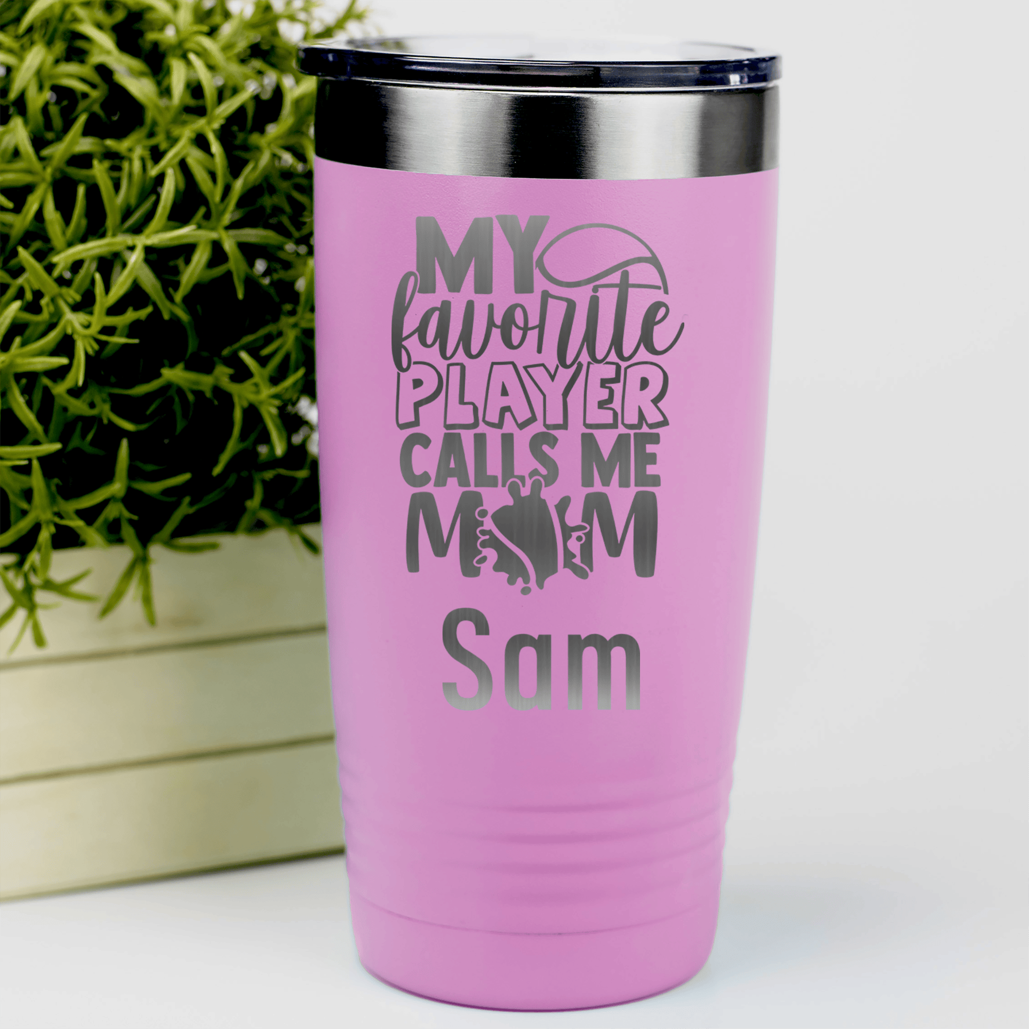 Pink Tennis For Her Tumbler With That Tennis Player Calls Me Mom Design