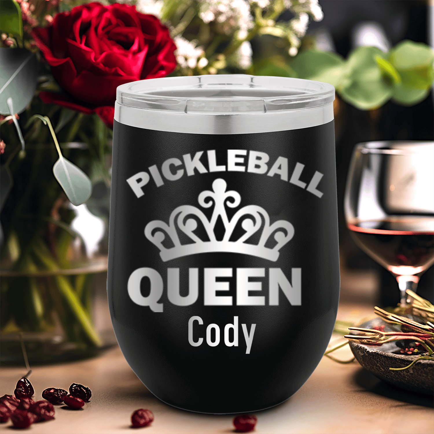 The Pickleball Queen Wine Tumbler