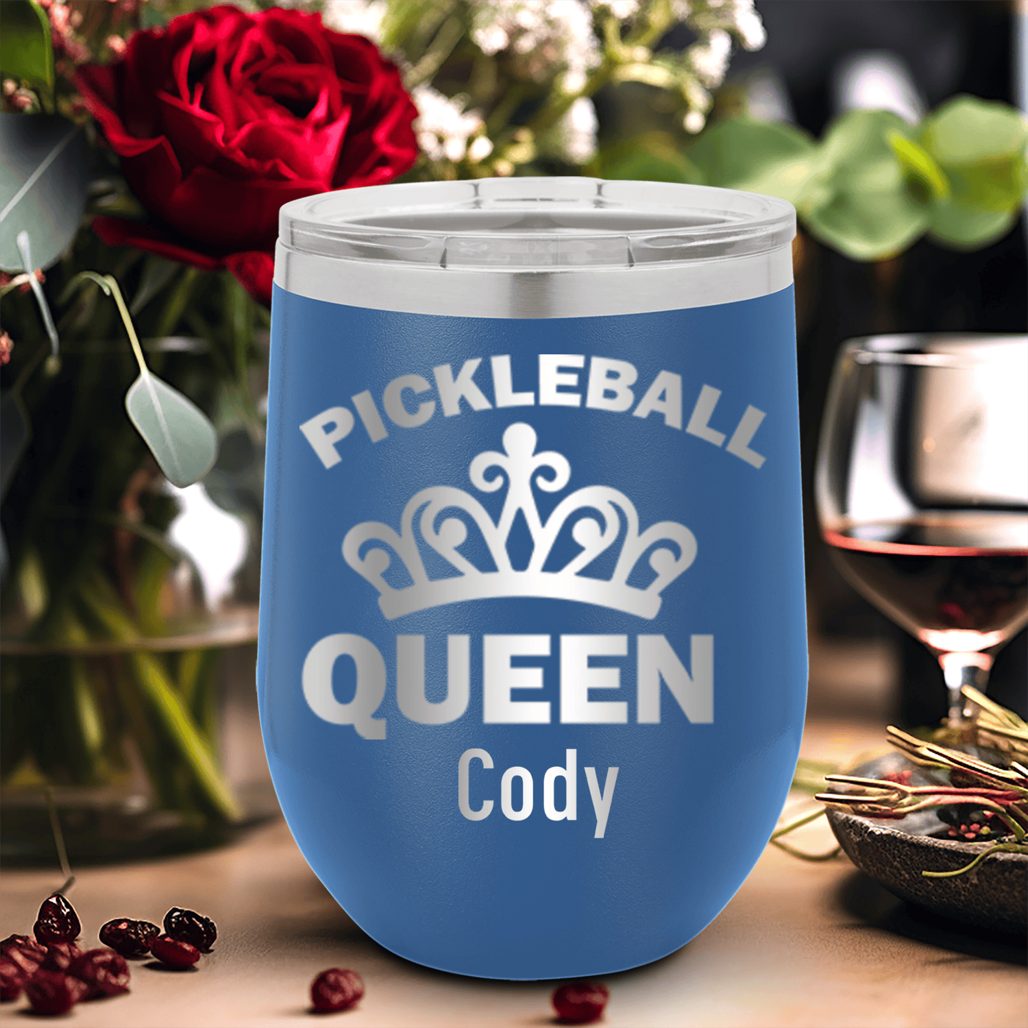 The Pickleball Queen Wine Tumbler