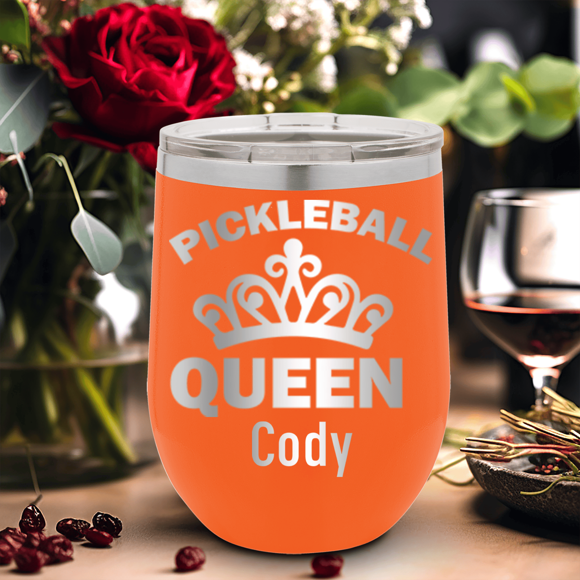 The Pickleball Queen Wine Tumbler