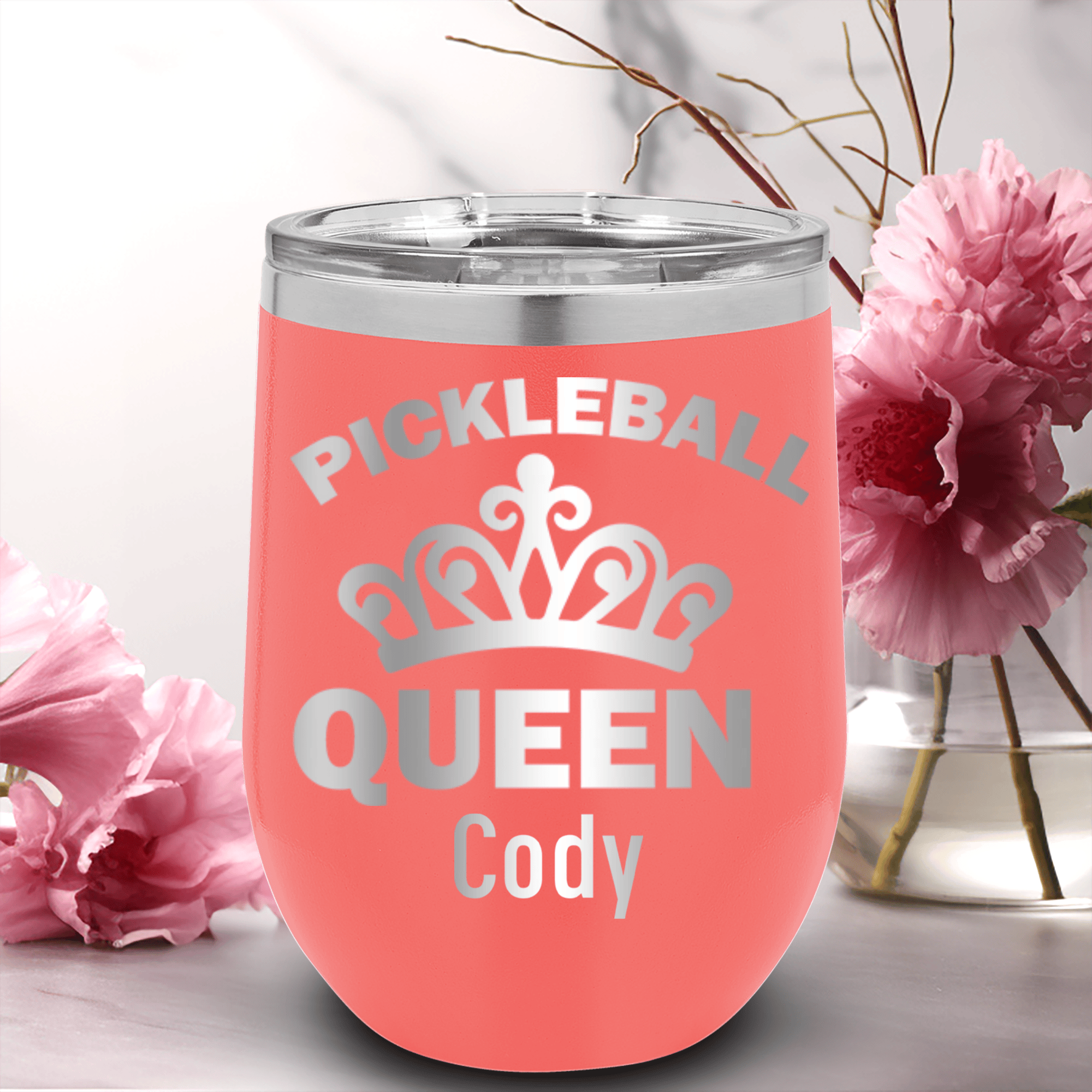 The Pickleball Queen Wine Tumbler