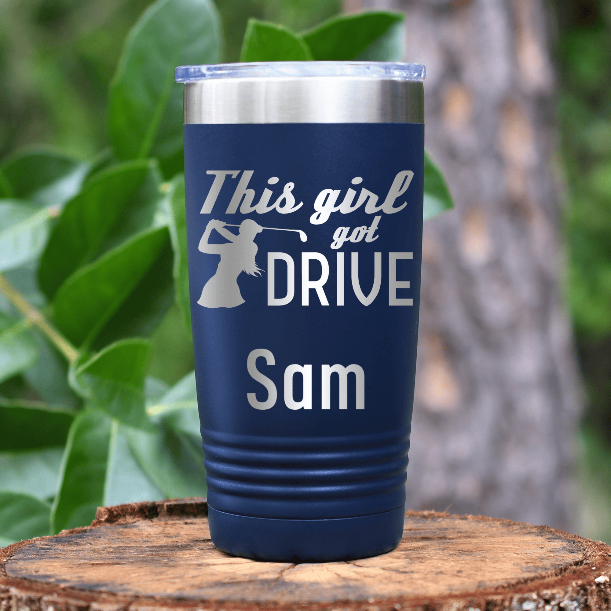 Navy Golf Gifts For Her Tumbler With This Girl Can Drive Design