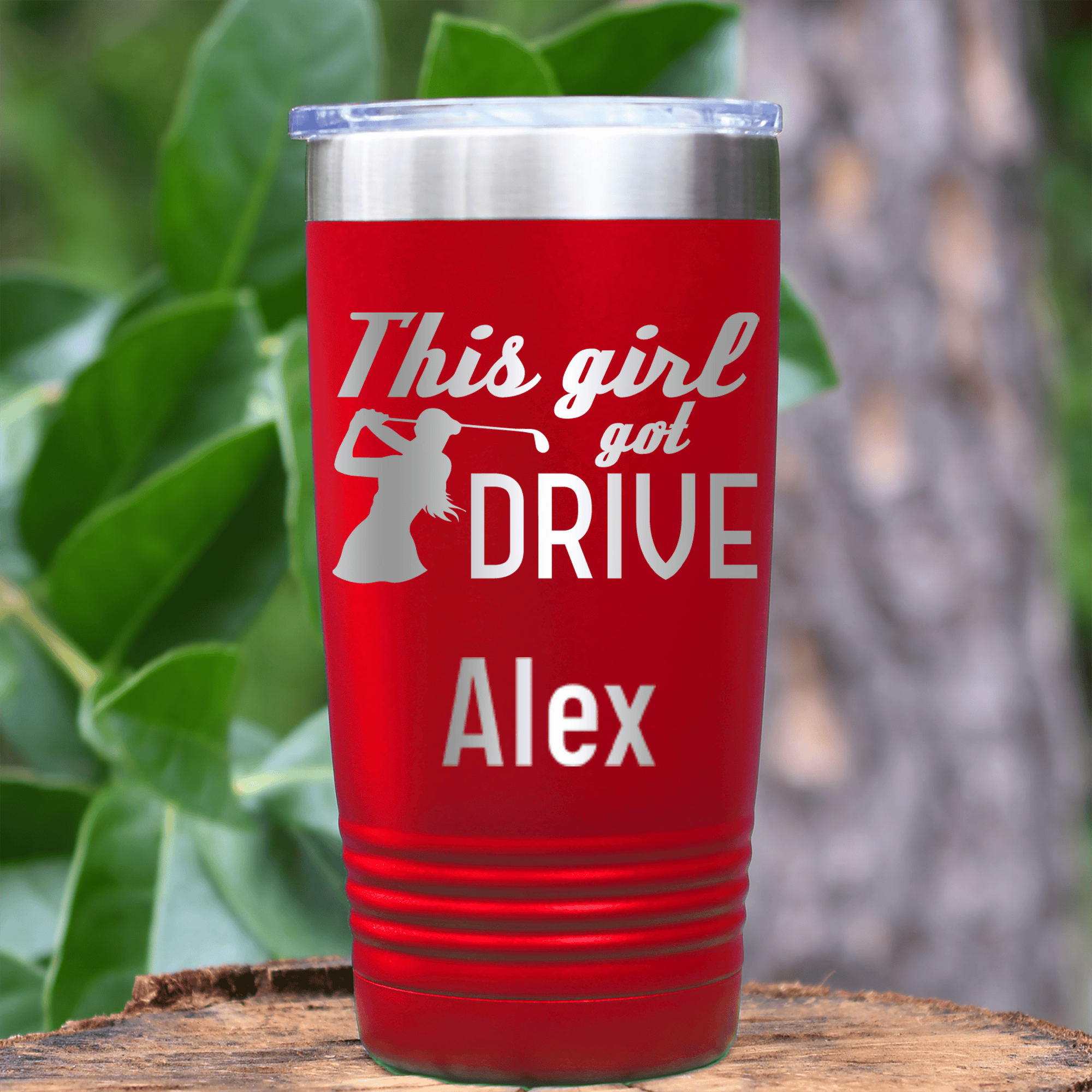 Red Golf Gifts For Her Tumbler With This Girl Can Drive Design