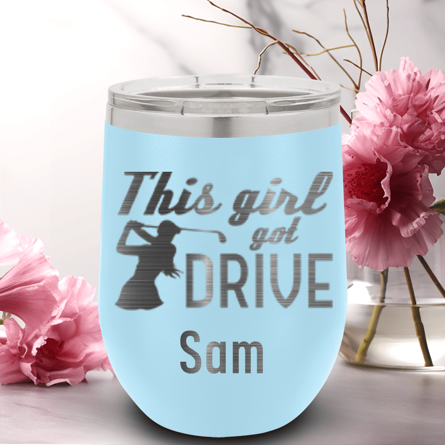 This Girl Can Drive Wine Tumbler