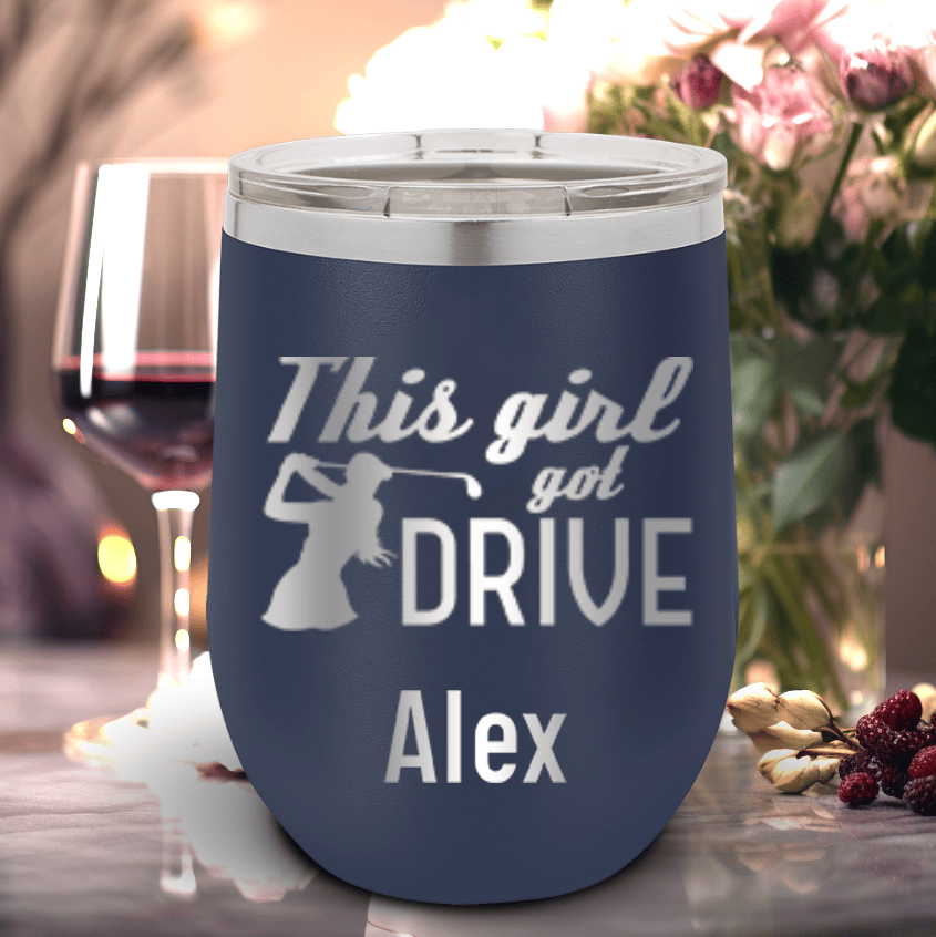 This Girl Can Drive Wine Tumbler