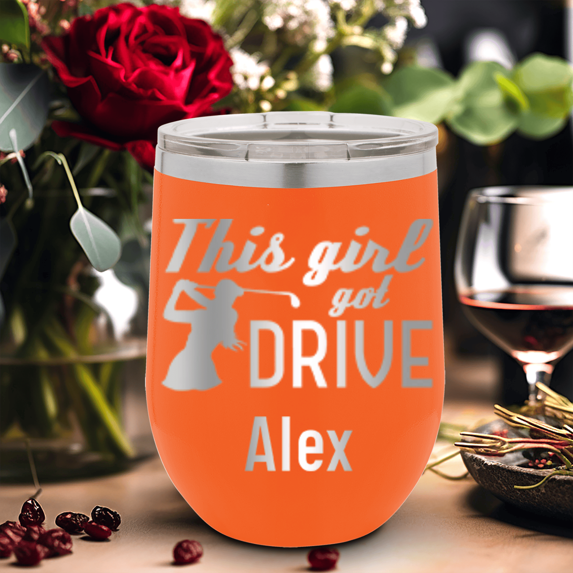 This Girl Can Drive Wine Tumbler