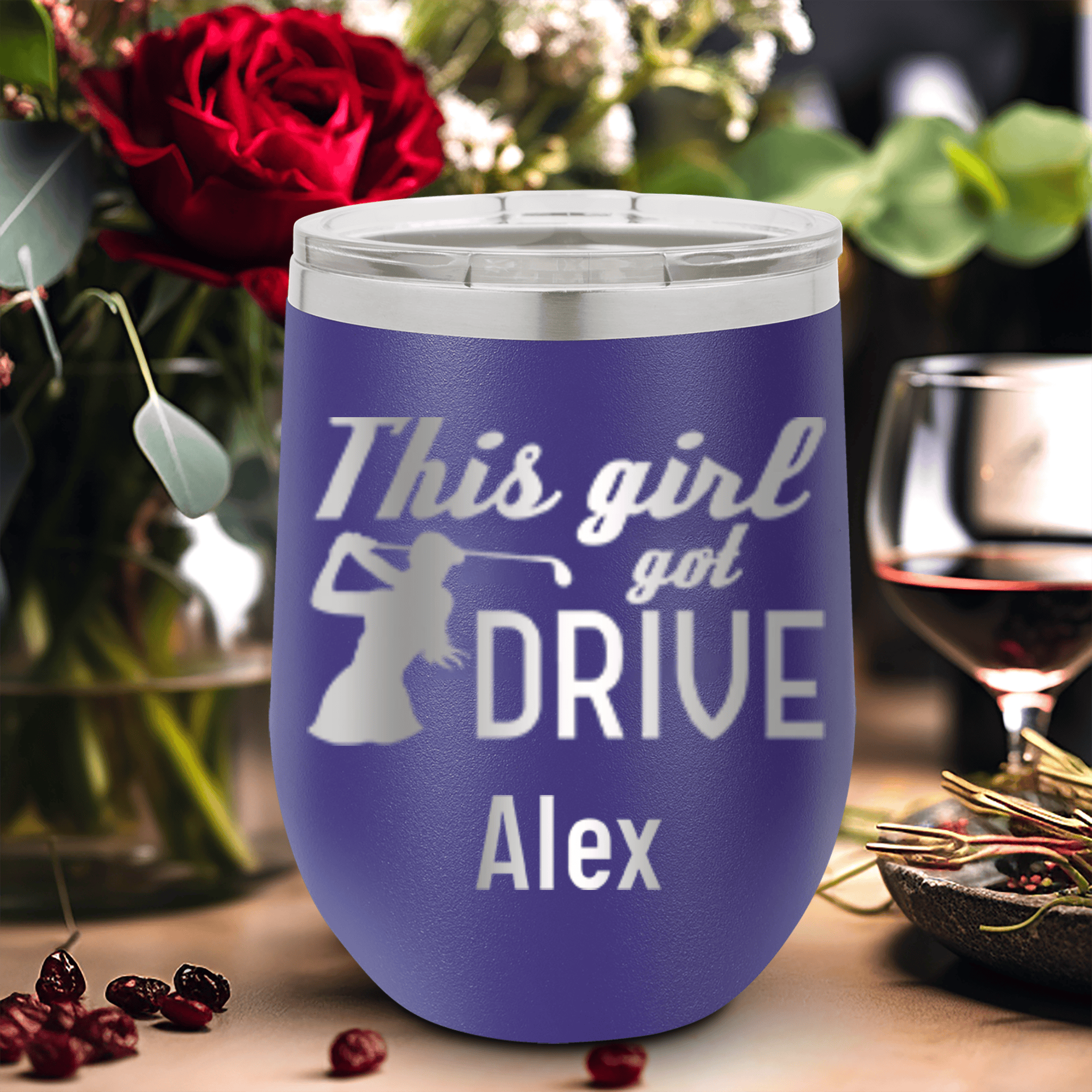 This Girl Can Drive Wine Tumbler