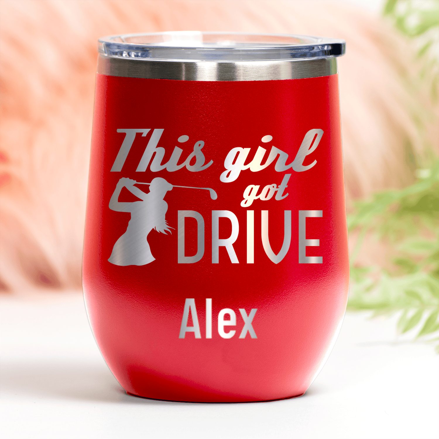 This Girl Can Drive Wine Tumbler