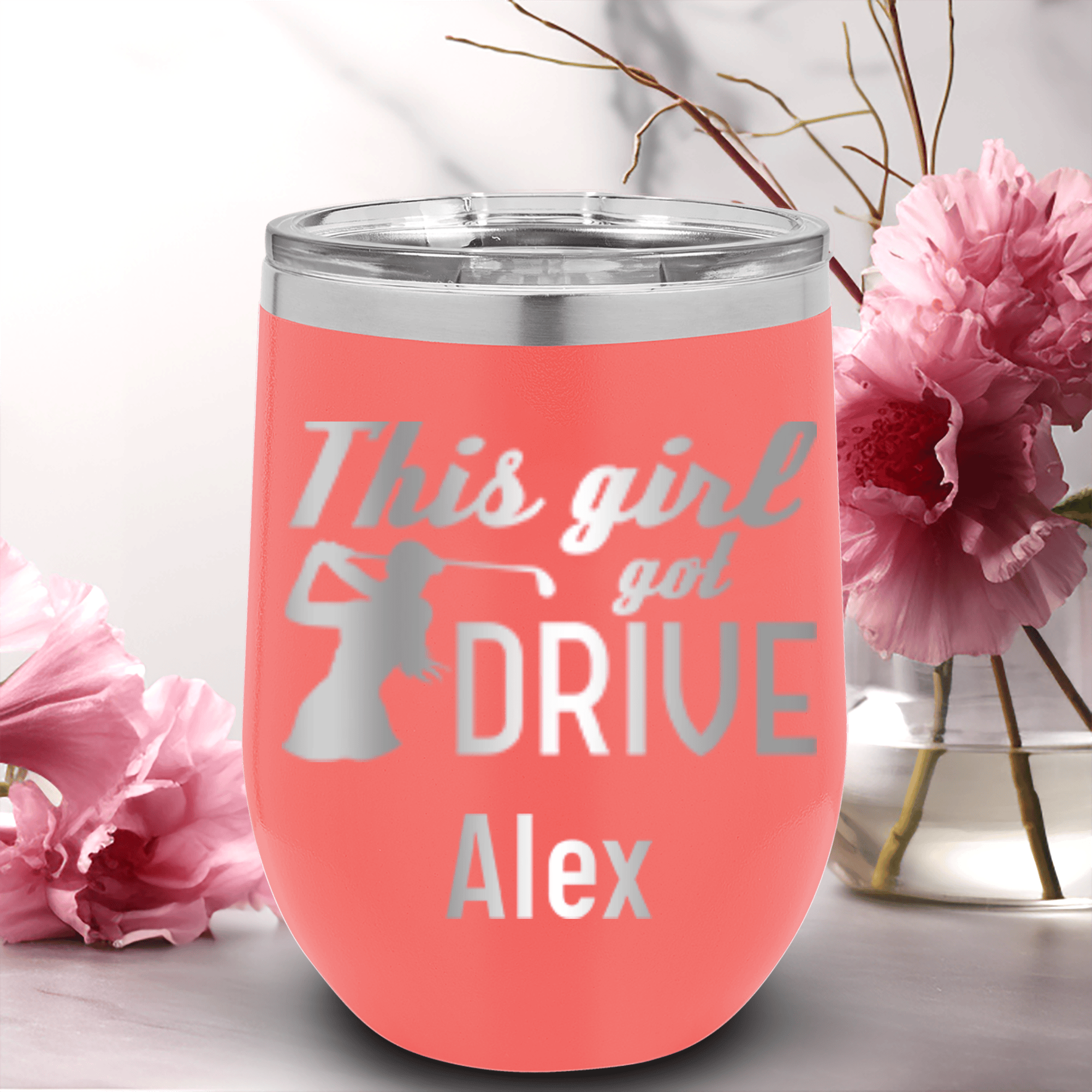 This Girl Can Drive Wine Tumbler