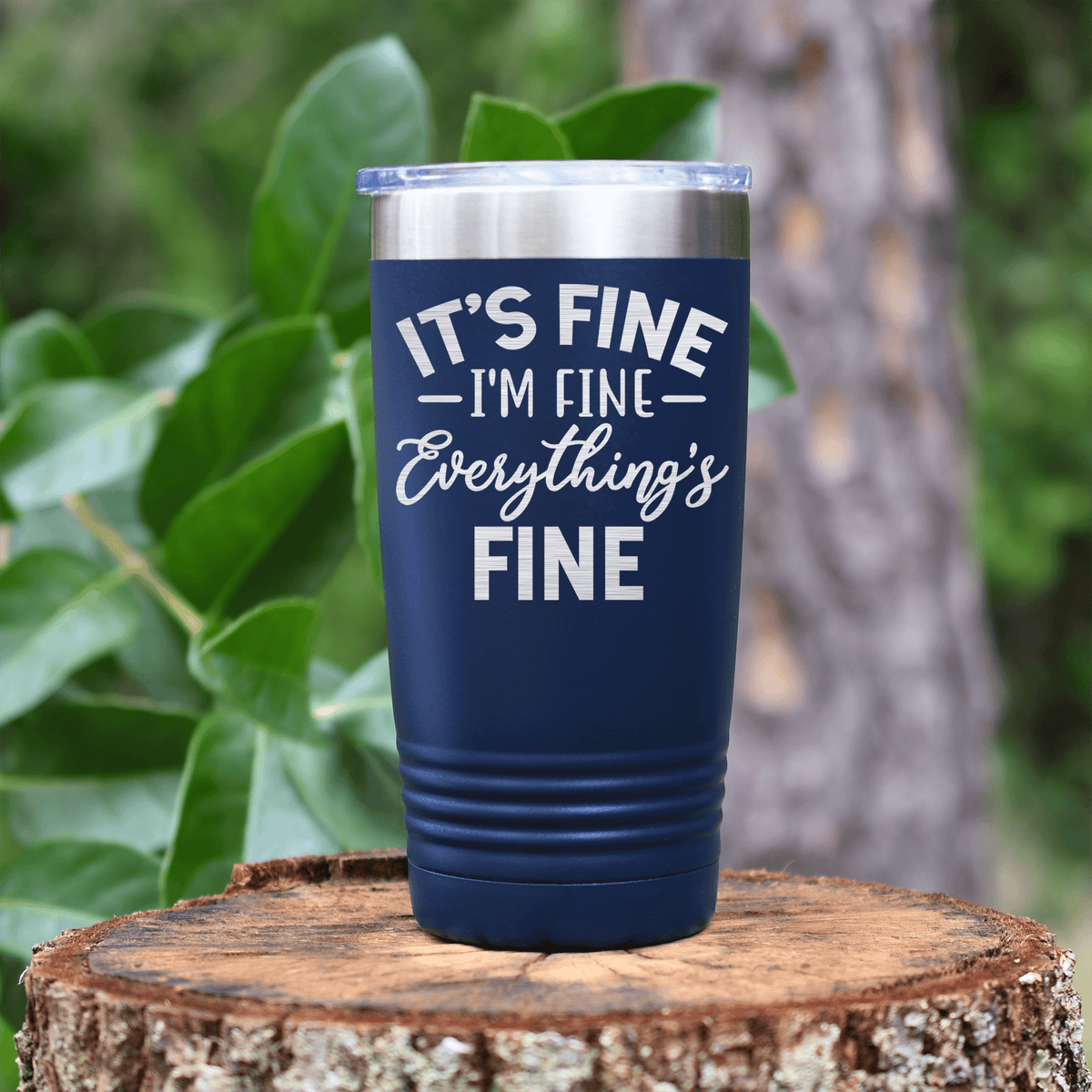 Navy pickelball tumbler Totally Not Fine