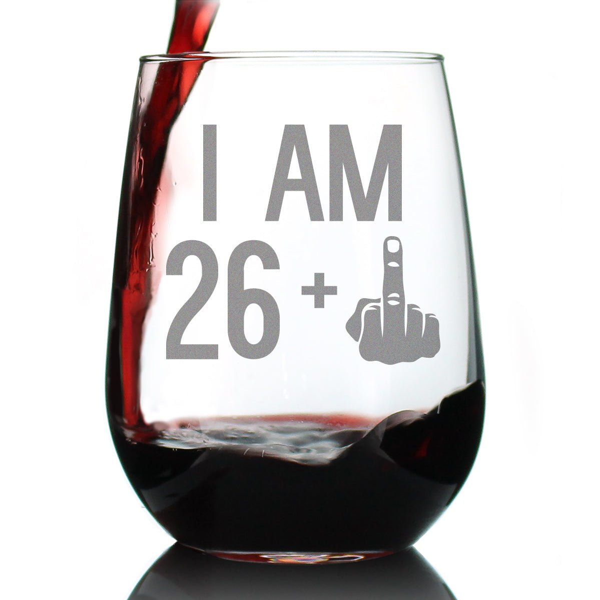 27th Birthday Stemless Wine Glass