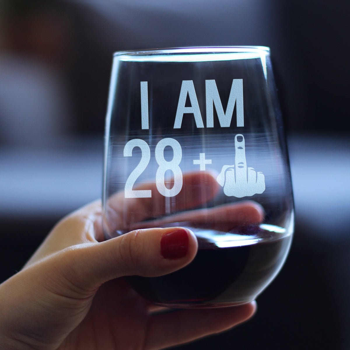 29th Birthday Stemless Wine Glass