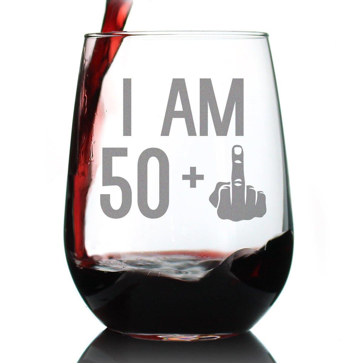 51st Birthday Stemless Wine Glass