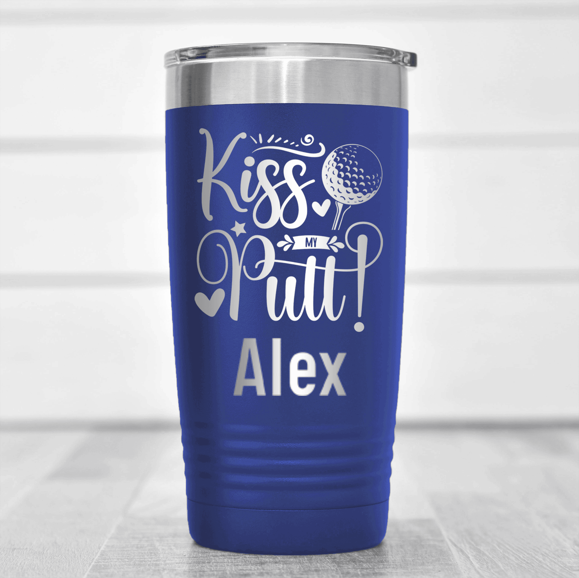 Blue Golf Gifts For Her Tumbler With You Can Kiss My Putt Design