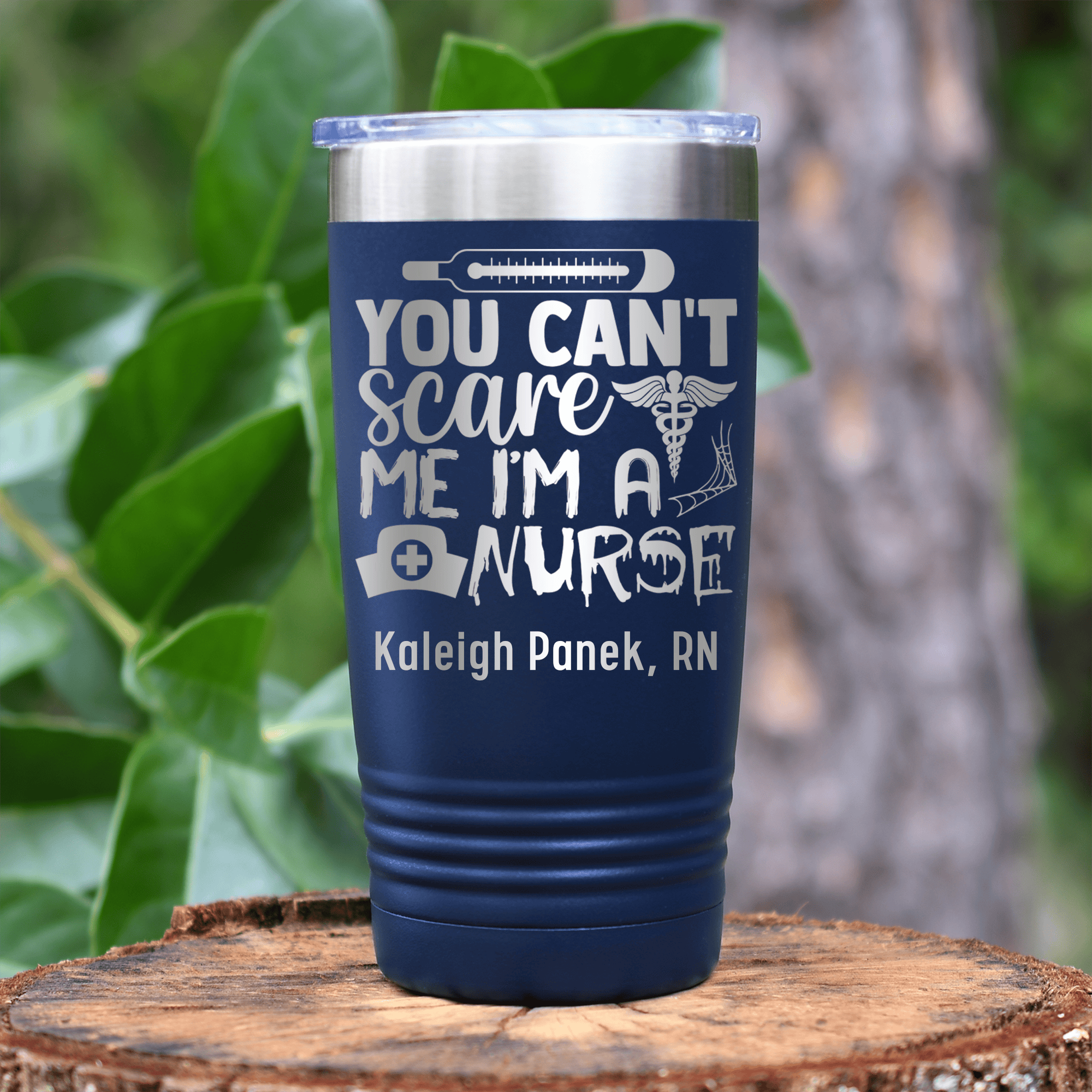 Navy Nurse Tumbler With You Dont Scare Me Im A Nurse Design