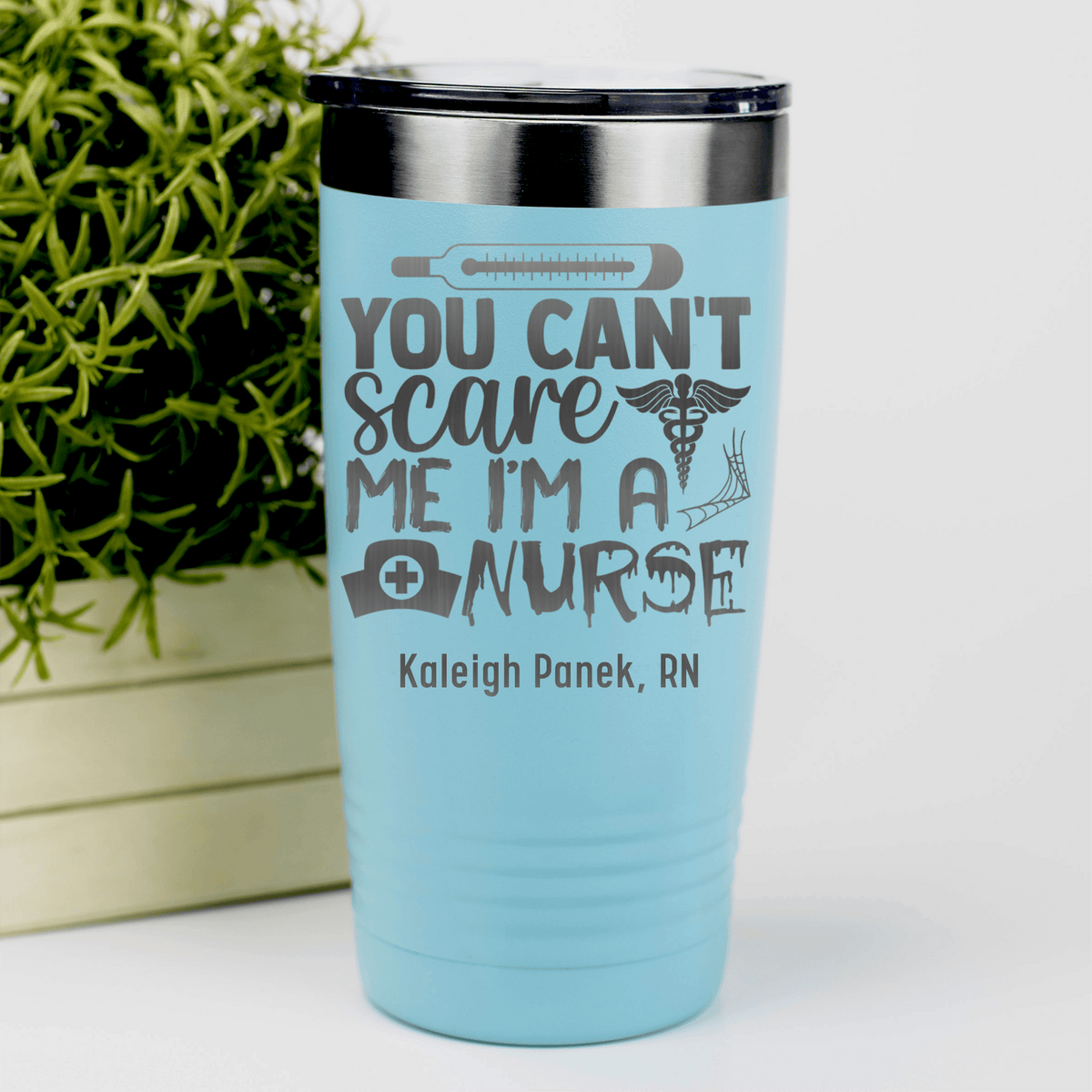 Teal Nurse Tumbler With You Dont Scare Me Im A Nurse Design