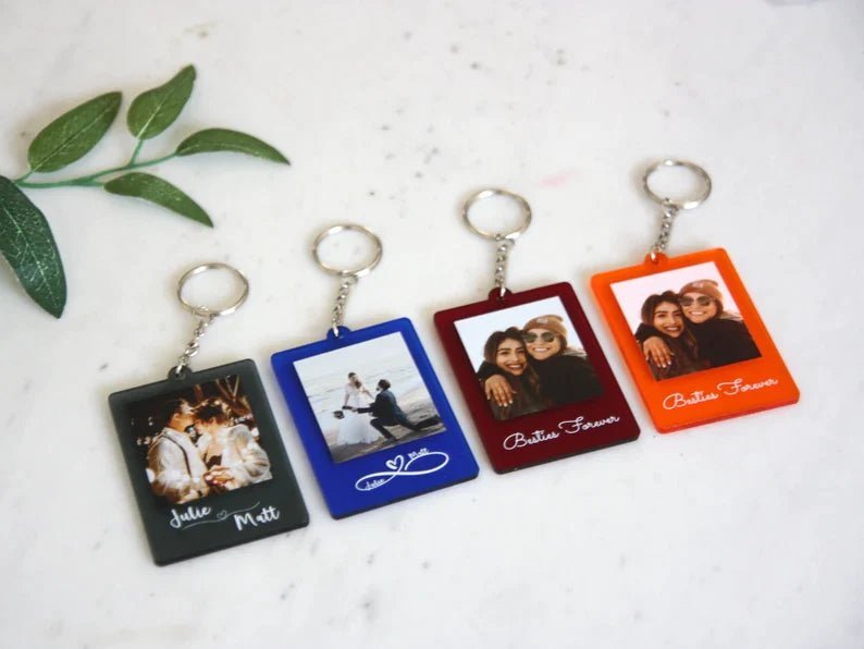 Anniversary Couples Photo Keychain