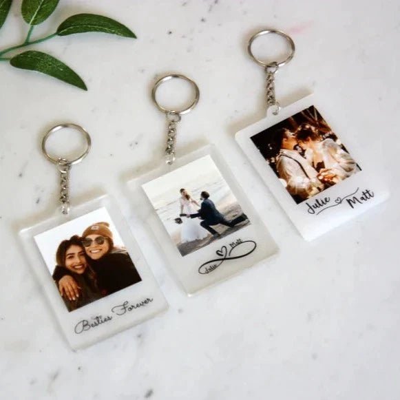 Anniversary Couples Photo Keychain