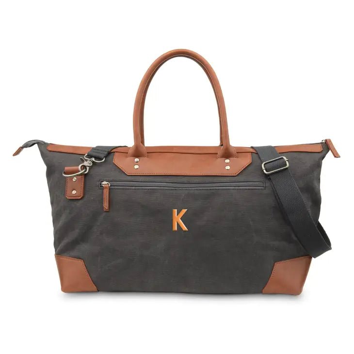 Charcoal Gray Canvas Weekender Bag