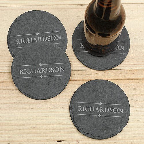 Coasters Sleek Slate Coaster Set