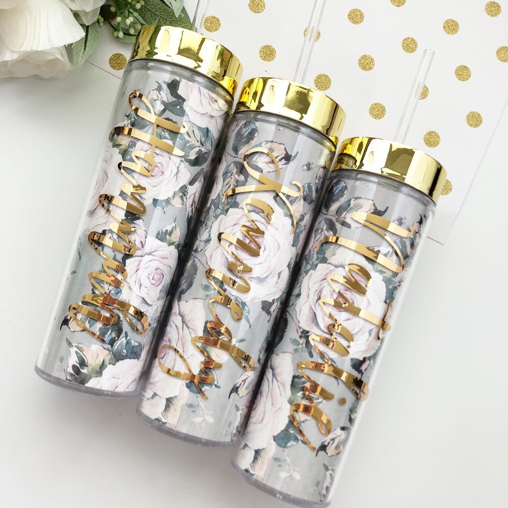 Floral Bridesmaid Tumbler