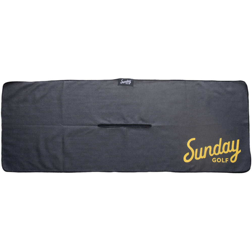 Golf Black & Yellow Tailgate Golf Towel