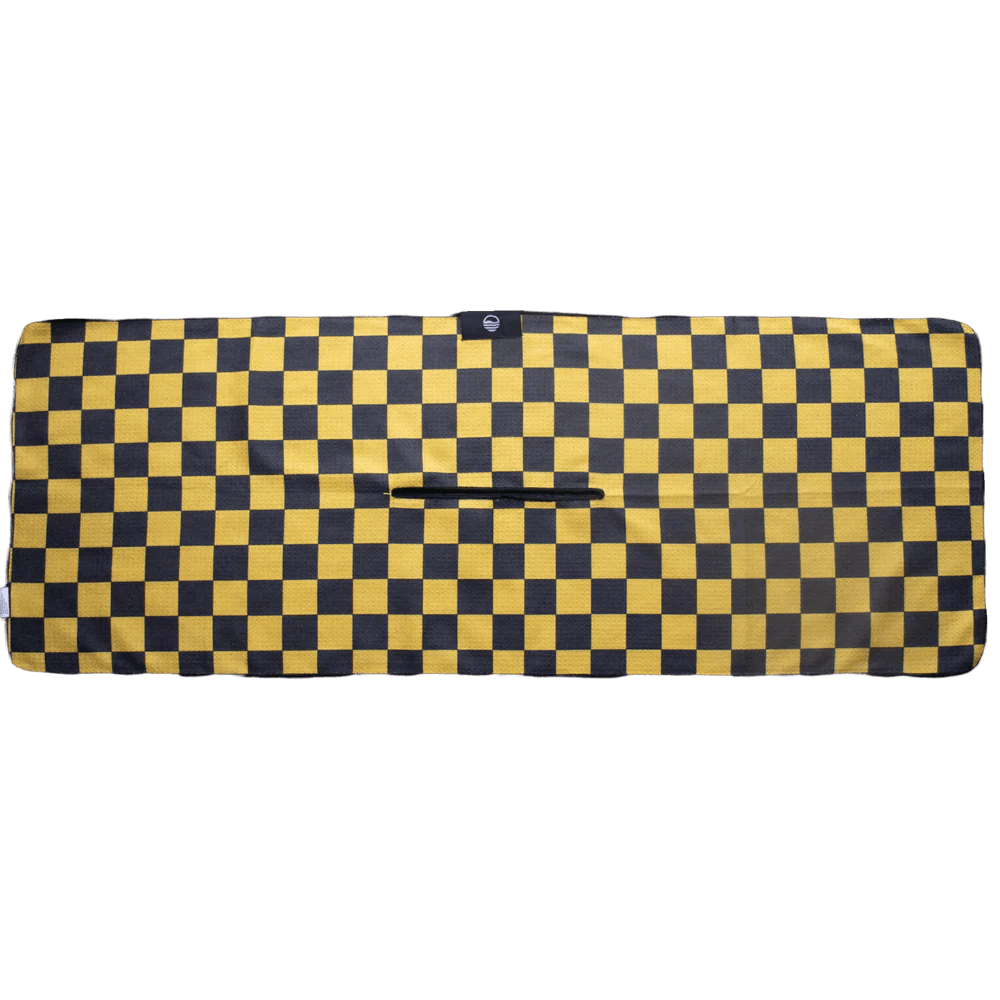 Golf Black & Yellow Tailgate Golf Towel