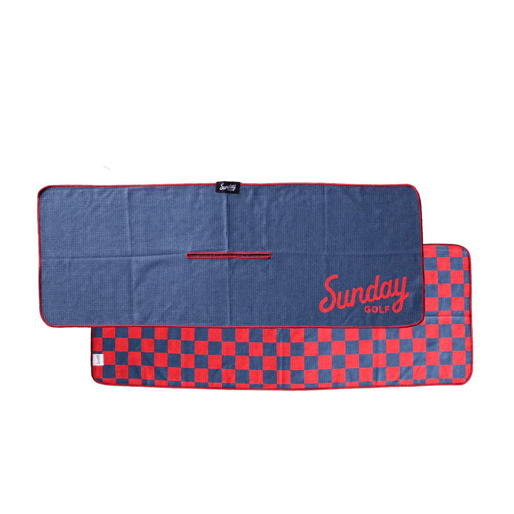 Golf Navy &amp; Red Tailgate Golf Towel