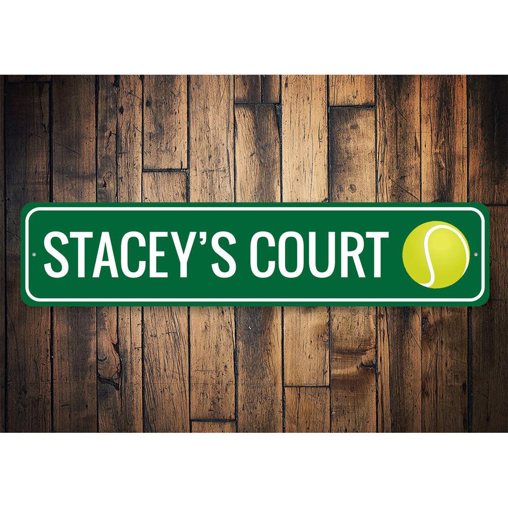 Home Decor Custom Tennis Court Sign