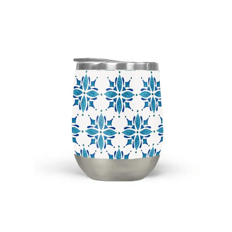 Home & Garden Blue Tile Wine Tumbler