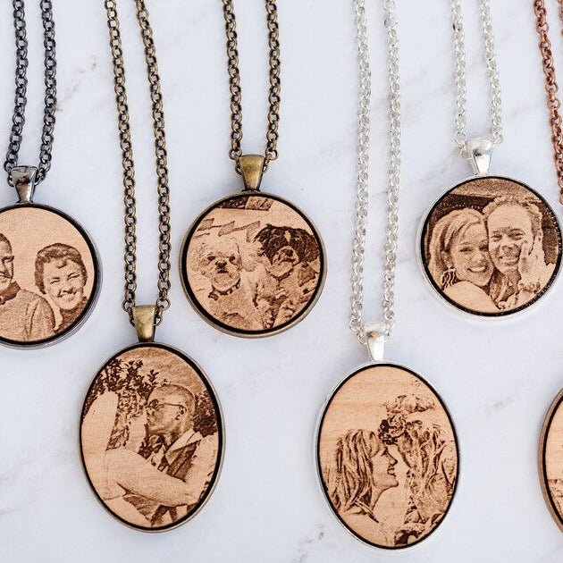 Etched Memories Wooden Necklace