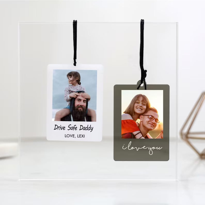 Custom Photo Car Mirror Tag