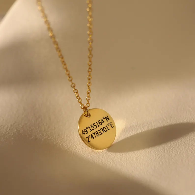 Map Your Heart: Custom Coordinates Necklace