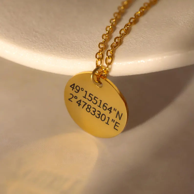 Map Your Heart: Custom Coordinates Necklace