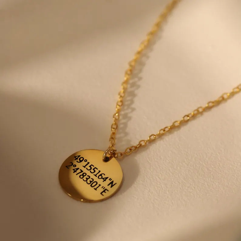 Map Your Heart: Custom Coordinates Necklace